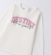 maglia manica lunga girocollo bambina